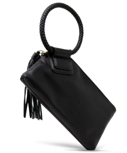 Fashion Handcufee Tassel Wristlet Clutch JYM-0346 BLACK